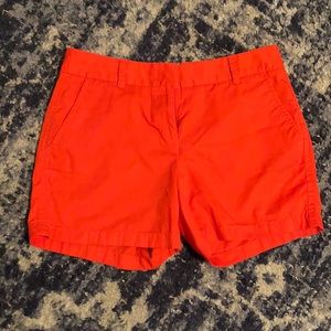 Red J. Crew Shorts